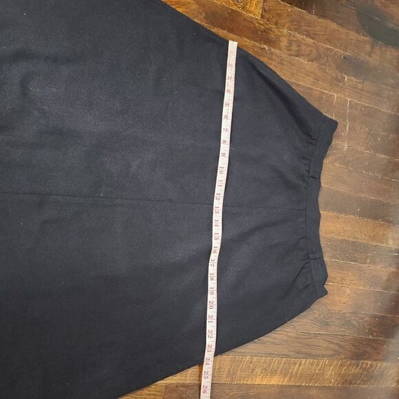 Vintage 80's Black Recycled Wool Skirt With Rainbow Belt - Picture 10 of 11